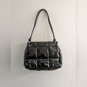 Black Vinyl bubble purse